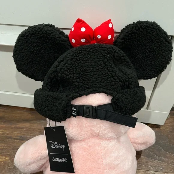 Disney Minnie Mouse Bow Sherpa Beanie Hat - Picture 4 of 5